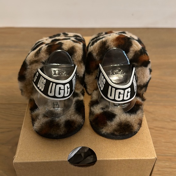 NIB TODDLER FLUFF LEOPARD SLIDE - Picture 4 of 7